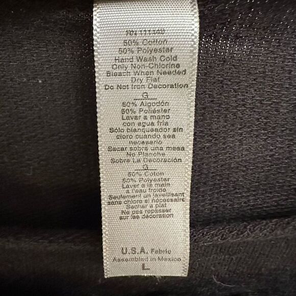 Next Level Apparel Womens Raglan Sleeve Top Pullover EAT SLEEP SHOP Black Large - Picture 4 of 4